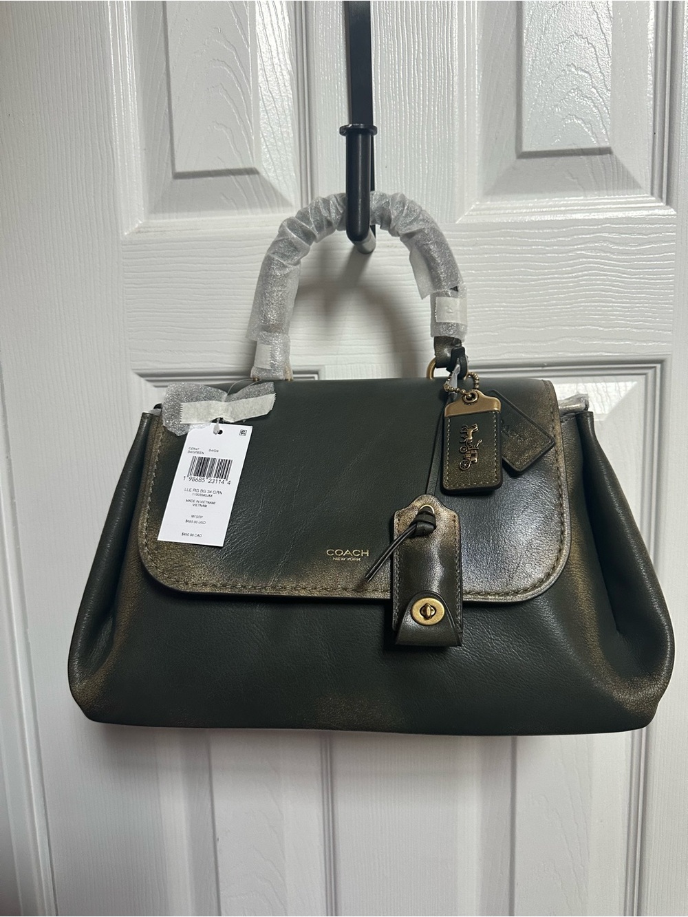 Coach Green Loved Leather Slouchy Rogue